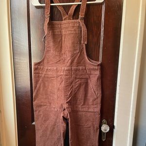 Aerie - Corduroy Oversized Brown Overalls - Small